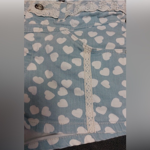 Zara Shorty Shorts Denim Rules by TRF Heart and Lace Shorts - Picture 3 of 6